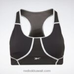 نحيف أسود حمالة صدر لوكس ريسر مبطنة بألوان متداخلة (حجم كبير) Reebok 0NZ0F769 - Image 6