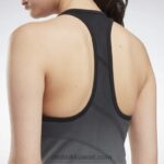 نحيف أسود / رمادي بارد 6 متحد مع أعلى خزان لياقة بدنية سلس Reebok 0NZ0F986 - Image 4