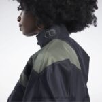 نحيف أسود سترة كاردي ب الساتان المنسوجة Reebok 0NZ0F937 - Image 7