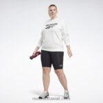 نحيف أسود شورت مجسم بشعار الماركة (مقاس كبير) Reebok 0NZ0F601 - Image 2