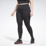 نحيف أسود طماق عالية الارتفاع جاهزة للتمارين الرياضية (حجم كبير) Reebok 0NZ0F994