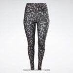 نحيف أسود طماق مطبوعة جاهزة للتمارين الرياضية (حجم كبير) Reebok 0NZ0F551 - Image 7