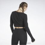 نحيف أسود قميص كلاسيكي بأكمام طويلة Reebok 0NZ0F782 - Image 3