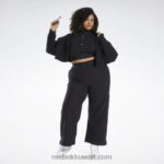 نحيف أسود كلاسيك بنطلون واسع الساق من الصوف العكسي (حجم كبير) Reebok 0NZ0F730 - Image 2