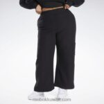 نحيف أسود كلاسيك بنطلون واسع الساق من الصوف العكسي (حجم كبير) Reebok 0NZ0F730