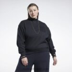 نحيف أسود كنزة كلاسيك قطن فرنسي تيري (حجم كبير) Reebok 0NZ0F898