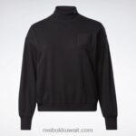نحيف أسود كنزة كلاسيك قطن فرنسي تيري (حجم كبير) Reebok 0NZ0F898 - Image 6