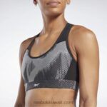 نحيف أسود لوكس أداء كل انحاء حمالة الصدر متسابق Reebok 0NZ0F791 - Image 4