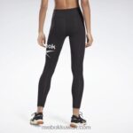 نحيف أسود ليقنز بشعار الماركة Reebok 0NZ0F818 - Image 3