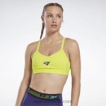 نحيف أصفر حامض ليه ميلز لوكس حمالة صدر رياضية سترابي Reebok 0NZ0F631