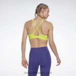 نحيف أصفر حامض ليه ميلز لوكس حمالة صدر رياضية سترابي Reebok 0NZ0F631 - Image 3