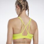 نحيف أصفر حامض ليه ميلز لوكس حمالة صدر رياضية سترابي Reebok 0NZ0F631 - Image 4