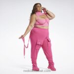 نحيف استرو الوردي / الانصهار الوردي بلوزة قصيرة كاردي ب (حجم كبير) Reebok 0NZ0F479 - Image 3