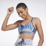 نحيف الأزرق الأساسي لوكس حمالة صدر رياضية مطبوعة بحمالات رفيعة Reebok 0NZ0F873