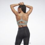 نحيف الانسجام الأخضر حمالة صدر رياضية جاهزة للتمارين الرياضية Reebok 0NZ0F776 - Image 3