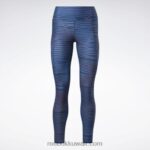نحيف الباتيك الأزرق تشغيل طماق مطبوعة Reebok 0NZ0F960 - Image 6