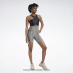 نحيف البيج الحديث شورت كاردي بي ليغينغ بخصر مرتفع Reebok 0NZ0F719 - Image 8