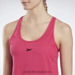 نحيف السعي الوردي متحد مع أعلى خزان اللياقة البدنية مثقبة Reebok 0NZ0F988 - Image 4