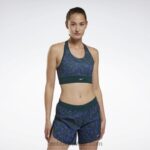نحيف الغابة الخضراء تشغيل حمالة صدر رياضية مطبوعة Reebok 0NZ0F690