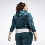 نحيف الغابة الخضراء كنزة كلاسيك انرجي كيو 4 قطيفة بسحاب (مقاس كبير) Reebok 0NZ0F893 - Image 3