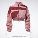 نحيف الوردة الرملية سترة كاردي ب الساتان المنسوجة Reebok 0NZ0F170 - Image 8