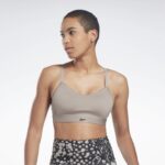 نحيف بولدر الرمادي حمالة صدر رياضية شرائط لوكس Reebok 0NZ0F996