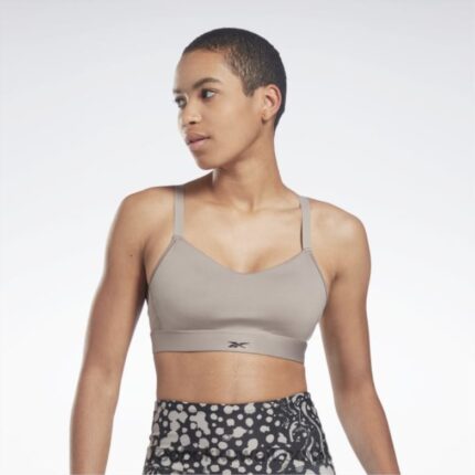 نحيف بولدر الرمادي حمالة صدر رياضية شرائط لوكس Reebok 0NZ0F996