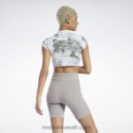 نحيف حكيم خفيف تي شيرت قصير الأكمام بطبعة بقع سحابة كلاسيكية Reebok 0NZ0F984 - Image 3