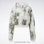 نحيف حكيم خفيف سويت شيرت بسحّاب كلاسيكي بطبعة بقع سحابة Reebok 0NZ0F841 - Image 7