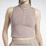 نحيف رمادي داكن بلوزة بدون أكمام من الجيرسيه المجهزة بقصّة كلاسيكية Reebok 0NZ0F748 - Image 6