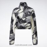نحيف رمادي نقي 5 كنزة شتوية كلاسيكية بطبعة نصف سحاب Reebok 0NZ0F848 - Image 8