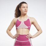 نحيف شبه وردي فخور حمالة صدر لوكس متسابق مبطنة بالألوان Reebok 0NZ0F694