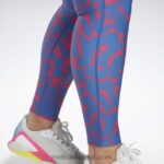 نحيف شبه وردي فخور طماق مطبوعة جاهزة للتمارين الرياضية (حجم كبير) Reebok 0NZ0F667 - Image 5