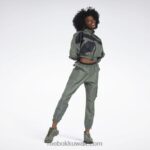 نحيف صياد الأخضر سترة كاردي ب الساتان المنسوجة Reebok 0NZ0F940 - Image 2