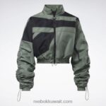 نحيف صياد الأخضر سترة كاردي ب الساتان المنسوجة Reebok 0NZ0F940 - Image 8