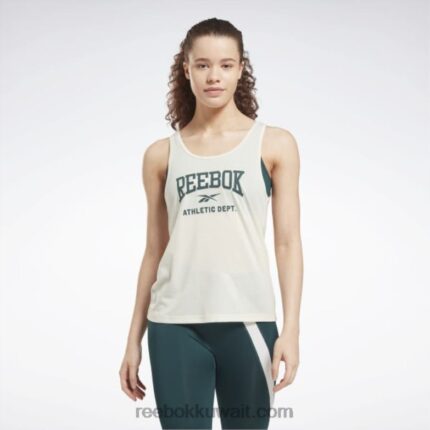 نحيف كلاسيكي أبيض أعلى خزان الرسومات الجاهزة للتمرين Reebok 0NZ0F558