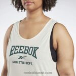 نحيف كلاسيكي أبيض أعلى خزان رسومي سوبريميوم جاهز للتمرين (حجم كبير) Reebok 0NZ0F908 - Image 3