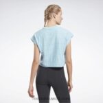 نحيف لؤلؤة زرقاء تي شيرت مثقوب Reebok 0NZ0F895 - Image 3