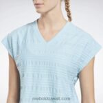 نحيف لؤلؤة زرقاء تي شيرت مثقوب Reebok 0NZ0F895 - Image 5