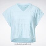نحيف لؤلؤة زرقاء تي شيرت مثقوب Reebok 0NZ0F895 - Image 6