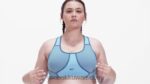 نحيف لائحة زرقاء حمالة صدر لوكس ريسر مبطنة بألوان متداخلة (حجم كبير) Reebok 0NZ0F832 - Image 2