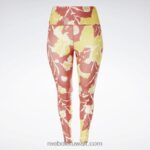 نحيف مادة شفافة طماق مطبوعة myt (حجم كبير) Reebok 0NZ0F894 - Image 6