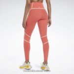 نحيف مضيئة شبه برتقالية لوكس كولون بلوك بخصر مرتفع Reebok 0NZ0F347 - Image 4