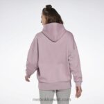 نحيف منقوع أرجواني لوكس هوديي كبير الحجم Reebok 0NZ0F427 - Image 4