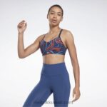 نحيف ناقلات البحرية لوكس حمالة صدر رياضية مطبوعة بنقشة الطبيعة Reebok 0NZ0F695