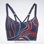 نحيف ناقلات البحرية لوكس حمالة صدر رياضية مطبوعة بنقشة الطبيعة Reebok 0NZ0F695 - Image 6