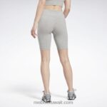 نحيف هيذر رمادي متوسط شورت مجسم بشعار الماركة Reebok 0NZ0F693 - Image 3
