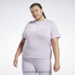 نحيف واحة بنفسجية تي شيرت الهوية (حجم كبير) Reebok 0NZ0F729