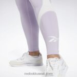 نحيف واحة بنفسجية طماق ناقلات جاهزة للتمارين الرياضية (حجم كبير) Reebok 0NZ0F731 - Image 5