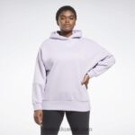 نحيف واحة بنفسجية هودي كبير الحجم معاد تدويره في الاستوديو (حجم كبير) Reebok 0NZ0F602